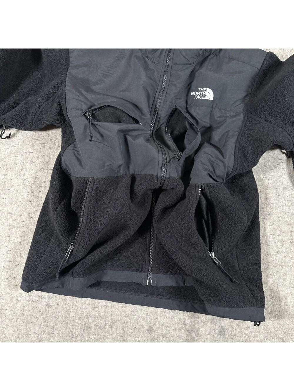 The North Face Jacket Men’s Large Black Denali Full Zip Polartec Fleece Hiking